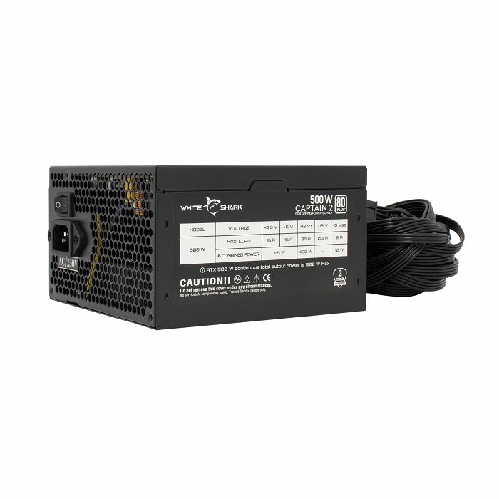 Napajanje White Shark GPSU-W500F Captain 2, 500W, 80+, RGB, ATX