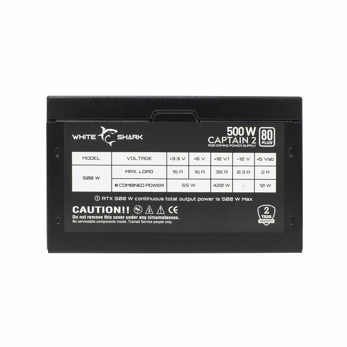 Napajanje White Shark GPSU-W500F Captain 2, 500W, 80+, RGB, ATX