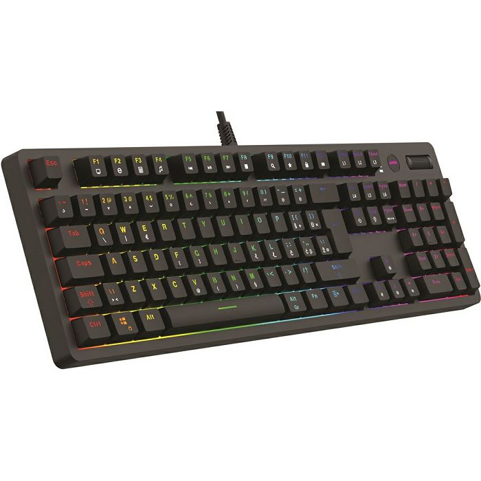 Tipkovnica MS Elite C720, žičana, gaming, mehanička, brown switches, RGB, crna